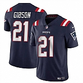 Men & Women & Youth New England Patriots #21 Antonio Gibsonz Navy Vapor Limited Football Stitched Jersey